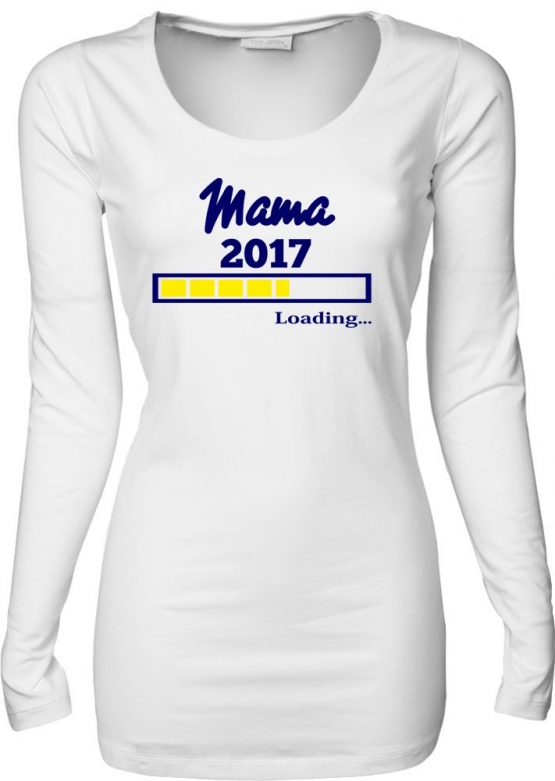 Mama 2017 Loading …  T-Shirt für Schwangere Mama LONGSHIRT Extra Langes Strech Langarm T-Shirt XS S M L XL XXL