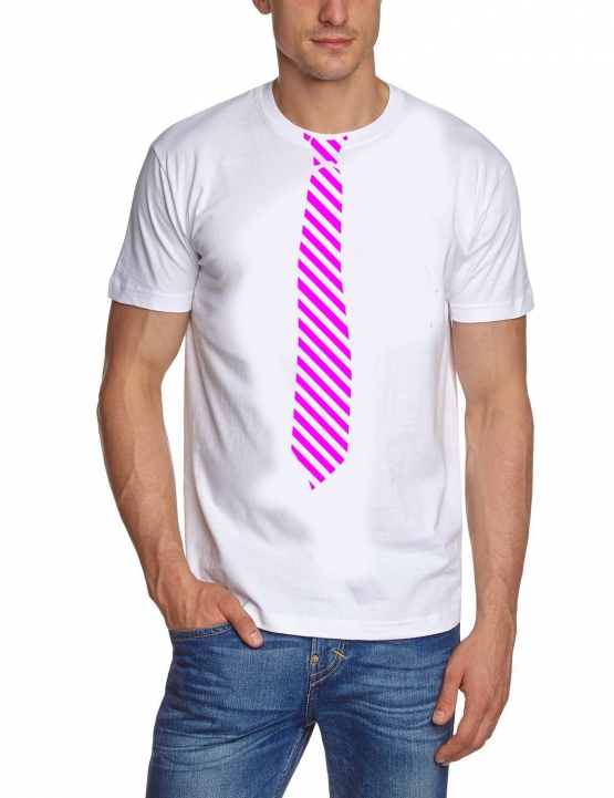 KRAWATTEN T-Shirt Karneval Stripes Streifenkrawatte JGA Party Faschingskrawatte S M L XL XXL 3XL 4XL 5XL