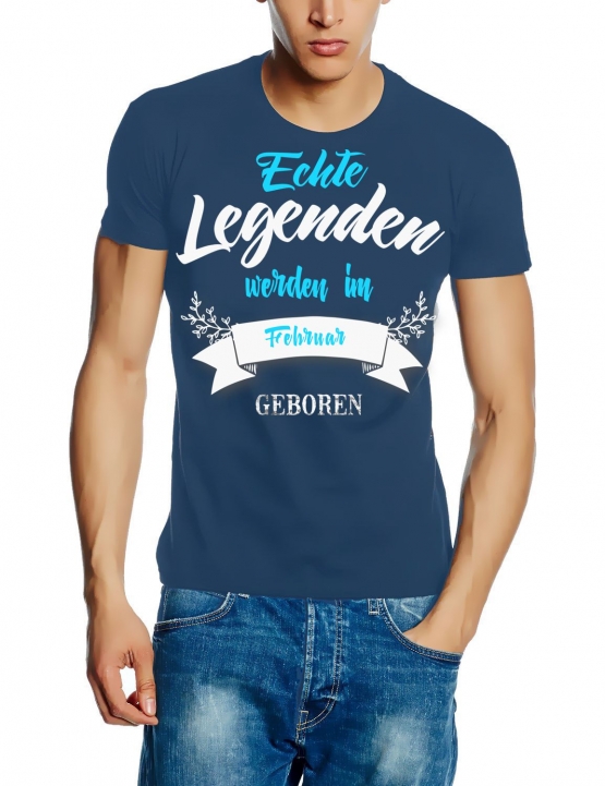 Echte Legenden werden im Februar geboren ! Geburtstag T-SHIRT Gr.S M L XL XXL 3XL 4XL 5XL schenken Birthday Party Feiern