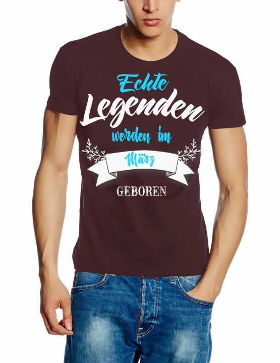 Echte Legenden werden im März geboren ! Geburtstag T-SHIRT Gr.S M L XL XXL 3XL 4XL 5XL schenken Birthday Party Feiern