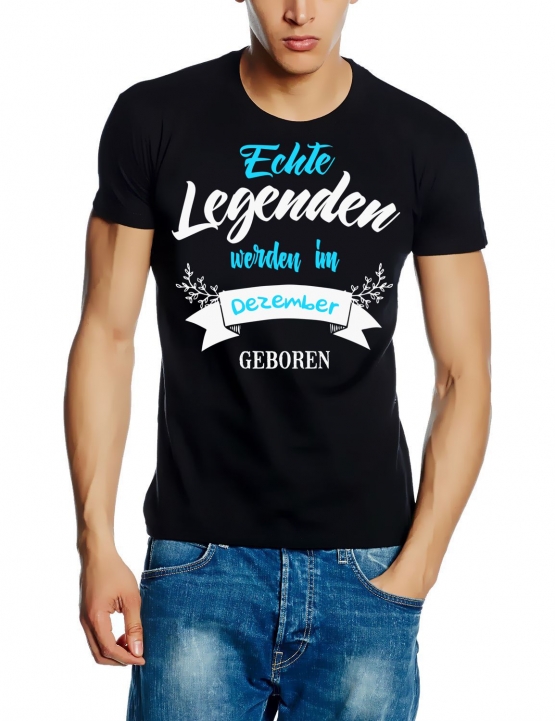 Echte Legenden werden im Dezember geboren ! Geburtstag T-SHIRT Gr.S M L XL XXL 3XL 4XL 5XL schenken Birthday Party Feiern