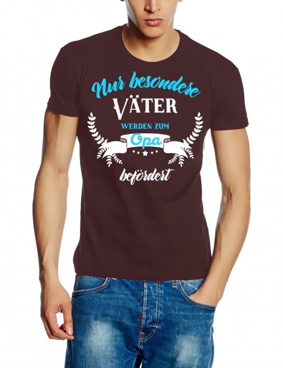 Nur besondere Väter werden zum Opa befördert ! Geburt Schwangerschaft Großeltern werden T-SHIRT Gr.S M L XL XXL 3XL 4XL 5XL schenken Birthday Party Feiern Enkelkinder