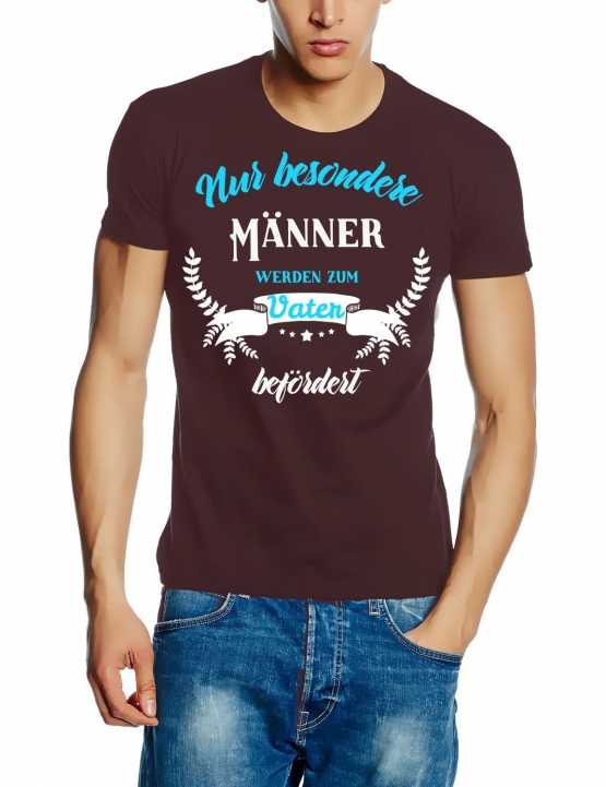 Nur besondere Männer werden zum Vater befördert ! Geburt Schwangerschaft Vater werden T-SHIRT Gr.S M L XL XXL 3XL 4XL 5XL schenken Birthday Party Feiern Kinder