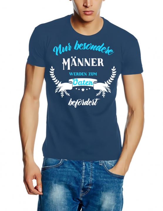 Nur besondere Männer werden zum Vater befördert ! Geburt Schwangerschaft Vater werden T-SHIRT Gr.S M L XL XXL 3XL 4XL 5XL schenken Birthday Party Feiern Kinder