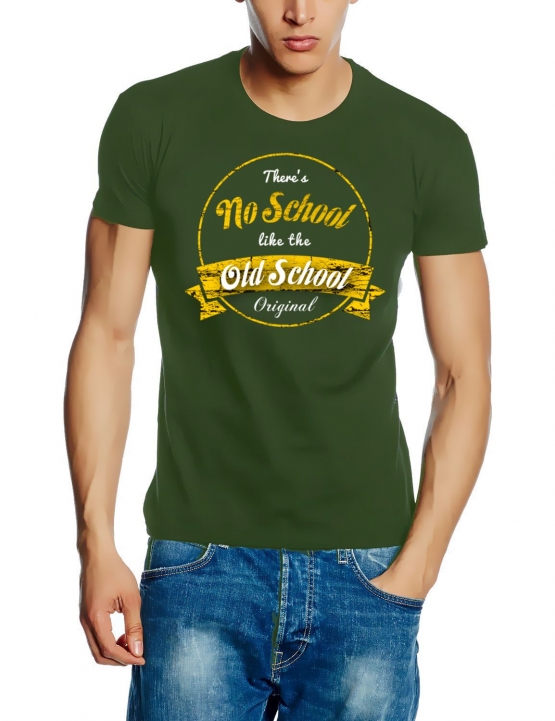 There is No School like Old School ! T-SHIRT oder Sweatshirt Gr.S M L XL XXL 3XL 4XL 5XL Rock´n Roll Party Feiern