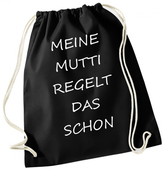 Turnbeutel mit Spruch ! Gymbag verschiedene Spüche & Designs auswählbar - Rucksack Turnbeutel Tasche Backpack für Pausenhof, Schule, Sport, Urlaub