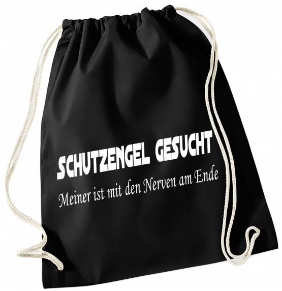 Turnbeutel mit Spruch ! Gymbag verschiedene Spüche & Designs auswählbar - Rucksack Turnbeutel Tasche Backpack für Pausenhof, Schule, Sport, Urlaub