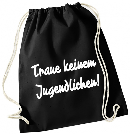 Turnbeutel mit Spruch ! Gymbag verschiedene Spüche & Designs auswählbar - Rucksack Turnbeutel Tasche Backpack für Pausenhof, Schule, Sport, Urlaub