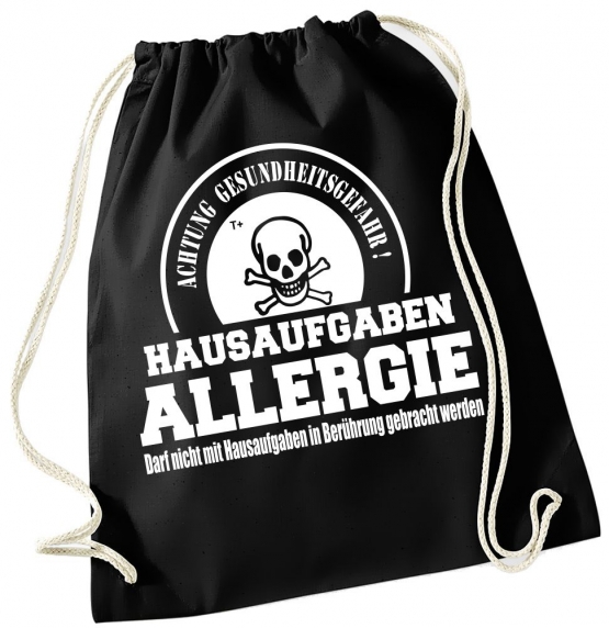 Turnbeutel mit Spruch ! Gymbag verschiedene Spüche & Designs auswählbar - Rucksack Turnbeutel Tasche Backpack für Pausenhof, Schule, Sport, Urlaub