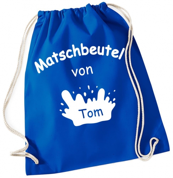 Matschbeutel mit Namen ! Turnbeutel Gymbag Rucksack  Tasche Backpack für Pausenhof, Schule, Kindergarten, Sport, Urlaub, Training