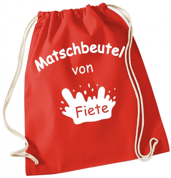 Matschbeutel mit Namen ! Turnbeutel Gymbag Rucksack  Tasche Backpack für Pausenhof, Schule, Kindergarten, Sport, Urlaub, Training