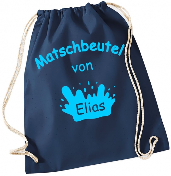 Matschbeutel mit Namen ! Turnbeutel Gymbag Rucksack  Tasche Backpack für Pausenhof, Schule, Kindergarten, Sport, Urlaub, Training