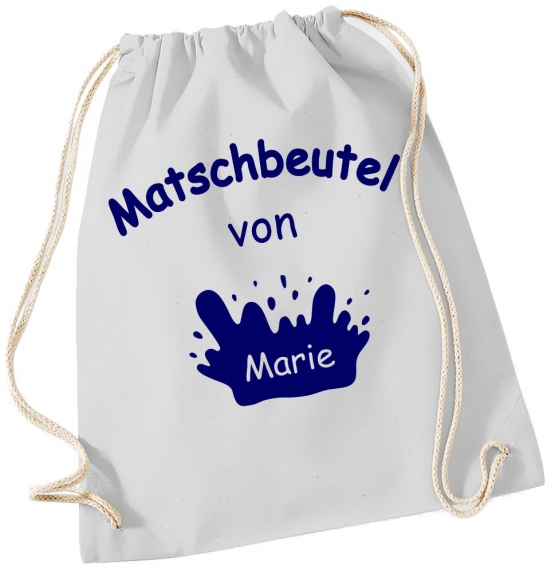 Matschbeutel mit Namen ! Turnbeutel Gymbag Rucksack  Tasche Backpack für Pausenhof, Schule, Kindergarten, Sport, Urlaub, Training