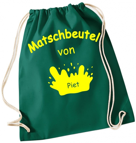 Matschbeutel mit Namen ! Turnbeutel Gymbag Rucksack  Tasche Backpack für Pausenhof, Schule, Kindergarten, Sport, Urlaub, Training