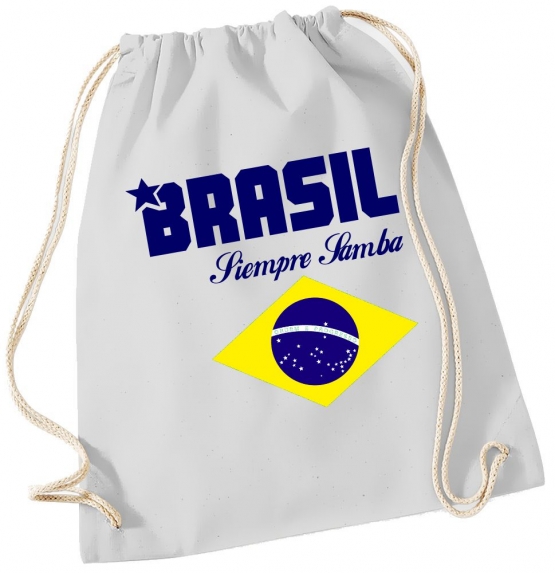 Brasil Siempre Samba GYMBAG Brasilien Brazil Rucksack Gymsac Backpack Ranzen Sporttasche Turnbeutel