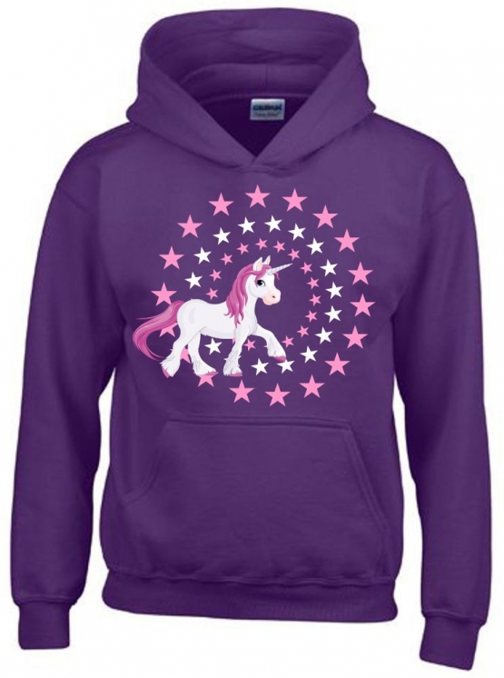 UNICORN STARS - Einhorn Sterne Kids Gr.116 128 140 152 cm Einschulung, erster Schultag, 1. Klasse, Kindergartenabschieds Shirt