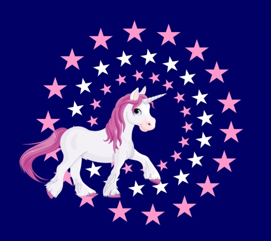 UNICORN STARS - Einhorn Sterne Kids Gr.116 128 140 152 cm Einschulung, erster Schultag, 1. Klasse, Kindergartenabschieds Shirt