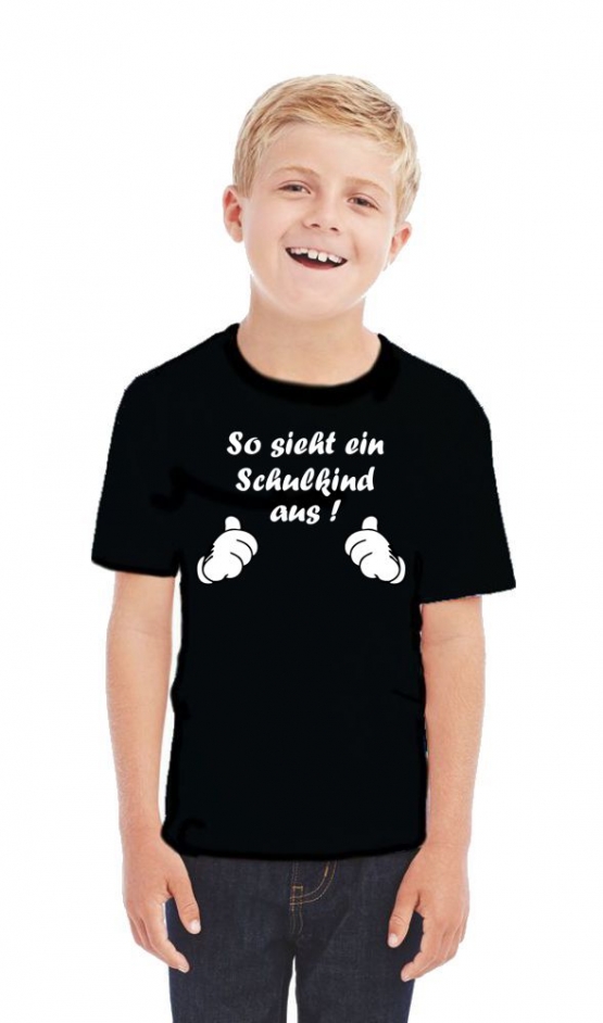 So sieht ein Schulkind aus ! T-SHIRT Kids Gr.116 128 140 152 cm Einschulung, erster Schultag, 1. Klasse, Kindergartenabschied Pullover