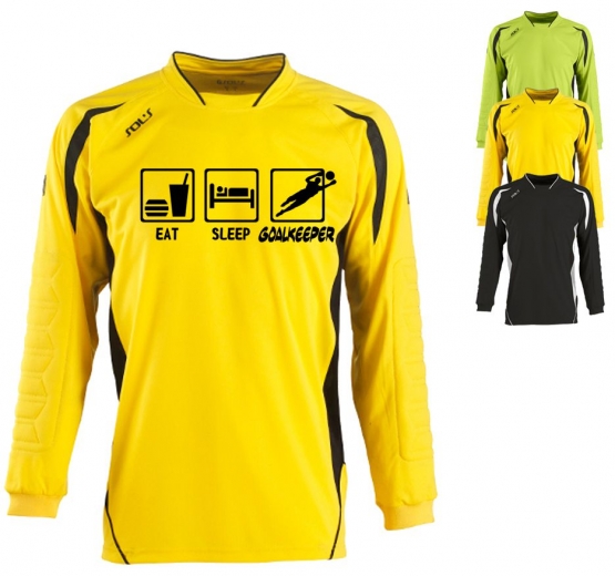 Torwart EAT SLEEP TORWART Kinder und Erwachsene Fußball Trikot Torwarttrikot Kids 6-8 Jahre, 10-12 Jahre, S M L/XL XXL