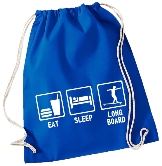 EAT SLEEP PLAYSI ! Gymbag Rucksack Turnbeutel Tasche Backpack für Pausenhof, Schule, Sport, Urlaub