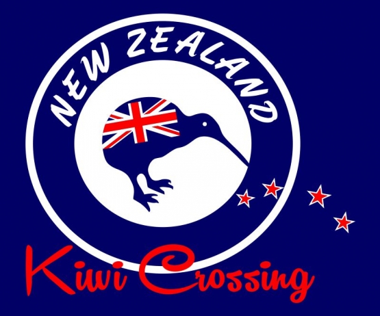 NEW ZEALAND GYMBAG Kiwi Crossing NEUSEELAND Blau Navy Schwarz Rucksack Gymsac Back pack Ranzen Sporttasche Turnbeutel