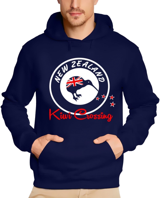 NEW ZEALAND NEU Kiwi Crossing Kapuzensweater NEUSEELAND Blau Schwarz Navy S M L XL XXL 3XL 4XL 5XL