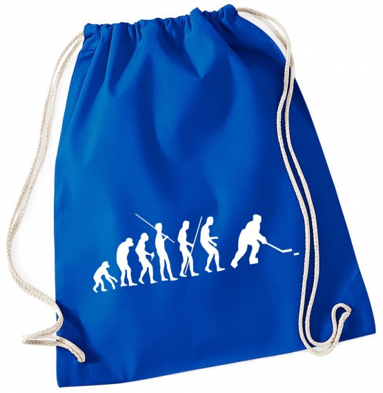 Evolution EISHOCKEY ! Gymbag Rucksack Turnbeutel Tasche Backpack für Pausenhof, Schule, Sport, Urlaub