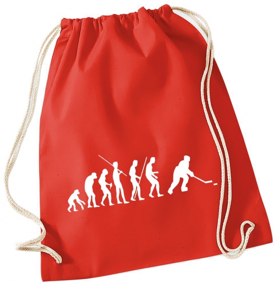 Evolution EISHOCKEY ! Gymbag Rucksack Turnbeutel Tasche Backpack für Pausenhof, Schule, Sport, Urlaub