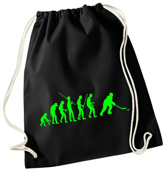 Evolution EISHOCKEY ! Gymbag Rucksack Turnbeutel Tasche Backpack für Pausenhof, Schule, Sport, Urlaub