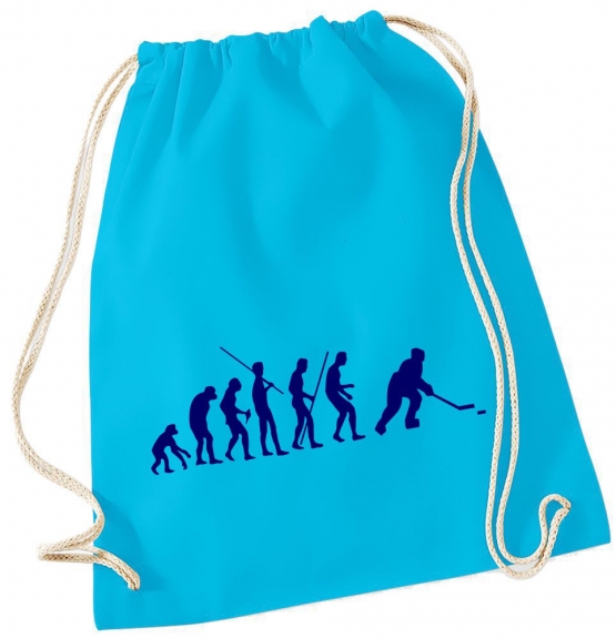 Evolution EISHOCKEY ! Gymbag Rucksack Turnbeutel Tasche Backpack für Pausenhof, Schule, Sport, Urlaub