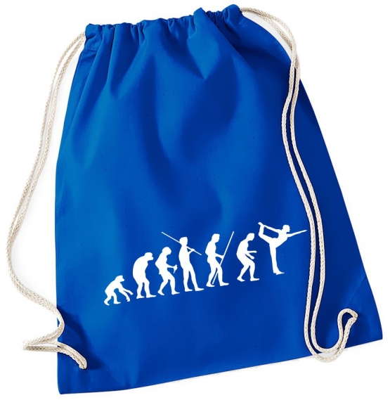 Evolution YOGA ! Gymbag Rucksack Turnbeutel Tasche Backpack für Pausenhof, Schule, Sport, Urlaub