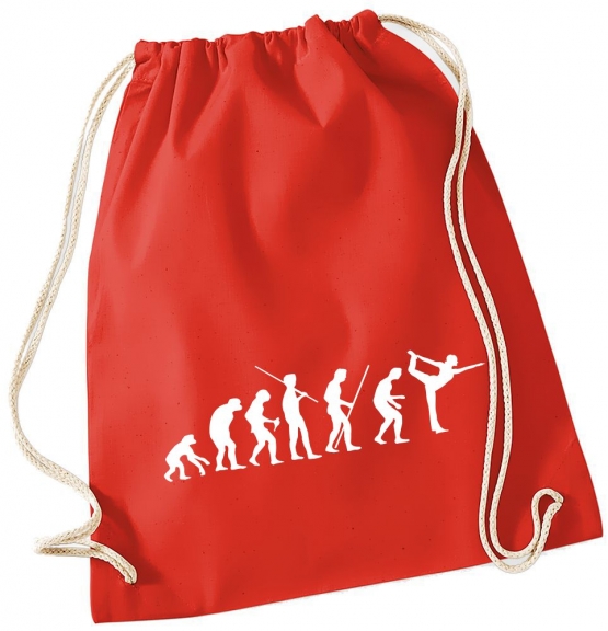 Evolution YOGA ! Gymbag Rucksack Turnbeutel Tasche Backpack für Pausenhof, Schule, Sport, Urlaub