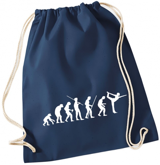 Evolution YOGA ! Gymbag Rucksack Turnbeutel Tasche Backpack für Pausenhof, Schule, Sport, Urlaub