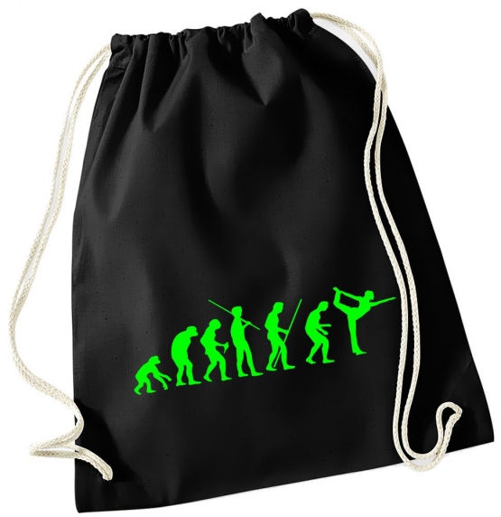 Evolution YOGA ! Gymbag Rucksack Turnbeutel Tasche Backpack für Pausenhof, Schule, Sport, Urlaub