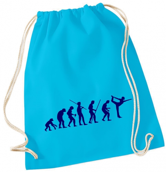 Evolution YOGA ! Gymbag Rucksack Turnbeutel Tasche Backpack für Pausenhof, Schule, Sport, Urlaub