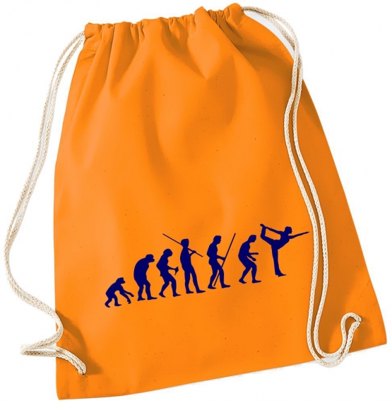 Evolution YOGA ! Gymbag Rucksack Turnbeutel Tasche Backpack für Pausenhof, Schule, Sport, Urlaub