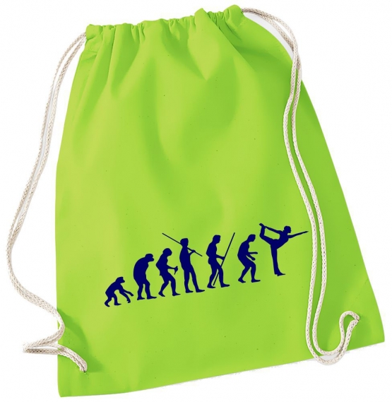 Evolution YOGA ! Gymbag Rucksack Turnbeutel Tasche Backpack für Pausenhof, Schule, Sport, Urlaub