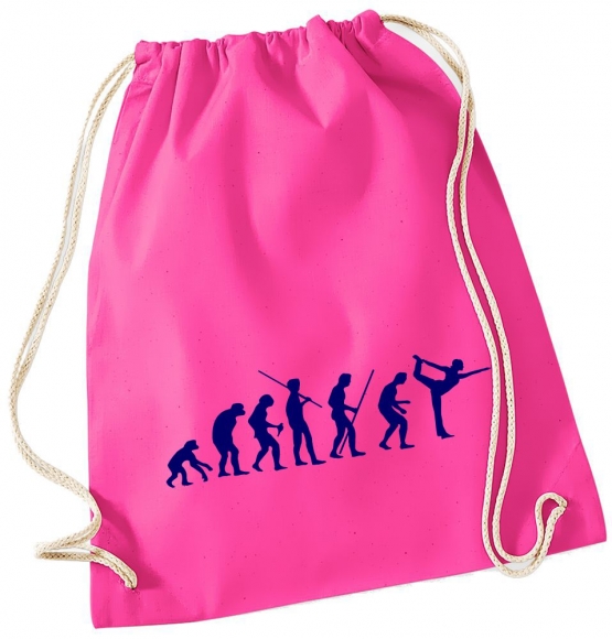 Evolution YOGA ! Gymbag Rucksack Turnbeutel Tasche Backpack für Pausenhof, Schule, Sport, Urlaub