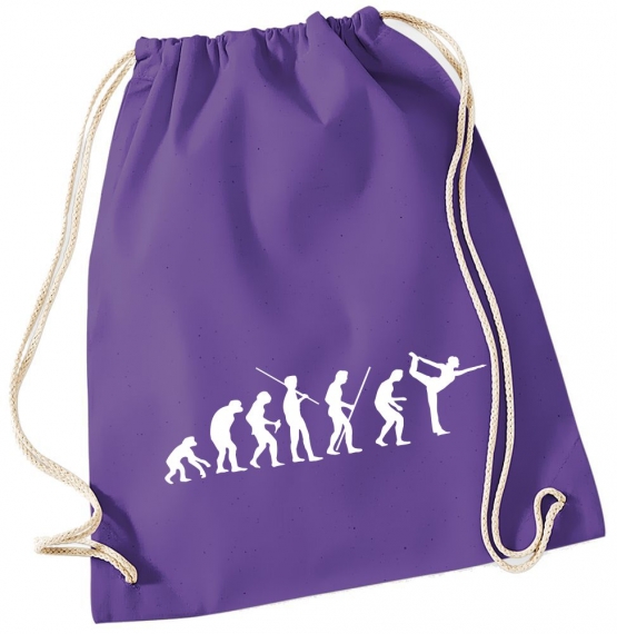 Evolution YOGA ! Gymbag Rucksack Turnbeutel Tasche Backpack für Pausenhof, Schule, Sport, Urlaub