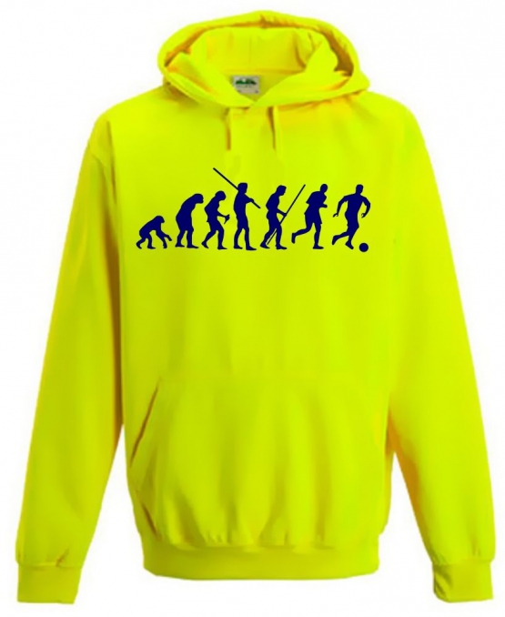 FUSSBALL EVOLUTION ! NEON KINDER SPORT HOODIES  Sweatshirt mit Kapuze- Neongelb, Neongrün, Neonpink, Neonorange Kinder Funktionsshirts Trikot für alle Sportarten 3 bis 14 Jahre