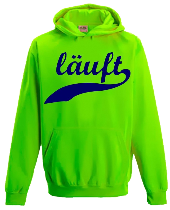 LÄUFT ! NEON KINDER SPORT HOODIES  Sweatshirt mit Kapuze- Neongelb, Neongrün, Neonpink, Neonorange Kinder Funktionsshirts Trikot für alle Sportarten 3 bis 14 Jahre