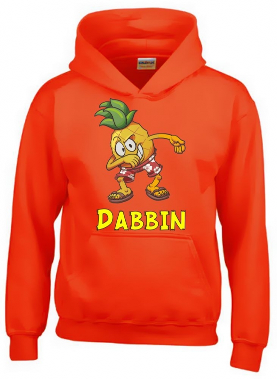 DABBIN ANANAS ! Kinder HOODIE Sweatshirt mit Kapuze Kids Gr.128 - 164 cm Dabbing