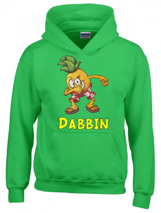 DABBIN ANANAS ! Kinder HOODIE Sweatshirt mit Kapuze Kids Gr.128 - 164 cm Dabbing