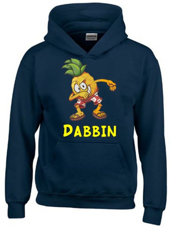 DABBIN ANANAS ! Kinder HOODIE Sweatshirt mit Kapuze Kids Gr.128 - 164 cm Dabbing