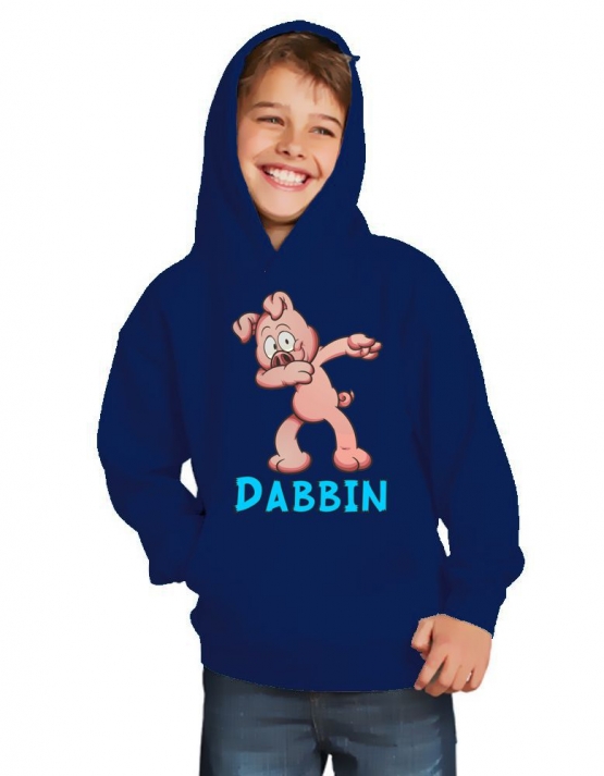 DABBIN FERKEL ! Kinder HOODIE Sweatshirt mit Kapuze Kids Gr.128 - 164 cm Dabbing