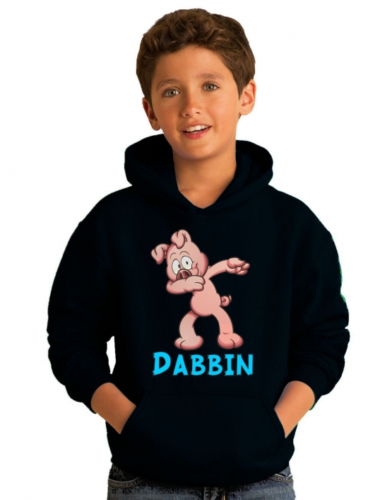 DABBIN FERKEL ! Kinder HOODIE Sweatshirt mit Kapuze Kids Gr.128 - 164 cm Dabbing