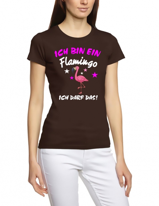 Ich bin ein FLAMINGO - Ich darf das ! Unicorn Damen T-Shirt Gr.S M L XL XXL schenken Birthday Party Feiern