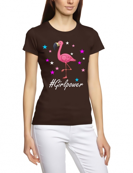 GIRLPOWER Flamingo ! Flamingo Unicorn Damen T-Shirt Gr.S M L XL XXL schenken Birthday Party Feiern