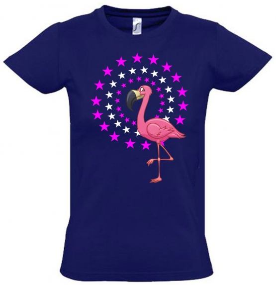 FLAMINGO STARS - FLAMINGO Sterne Kids Gr.116 128 140 152 cm Einschulung, erster Schultag, 1. Klasse, Kindergartenabschieds Shirt