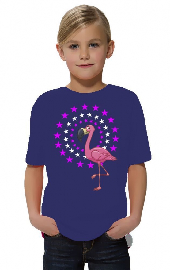 FLAMINGO STARS - FLAMINGO Sterne Kids Gr.116 128 140 152 cm Einschulung, erster Schultag, 1. Klasse, Kindergartenabschieds Shirt